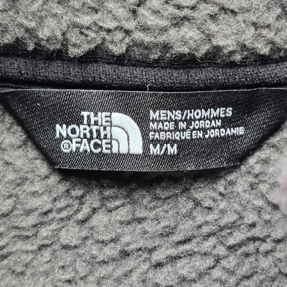 The North Face Gordon Lyons Vest Mens Medium Charcoal Gray Full Zip Fleece